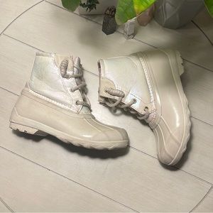 SPERRY Port Boots Metallic Ivory